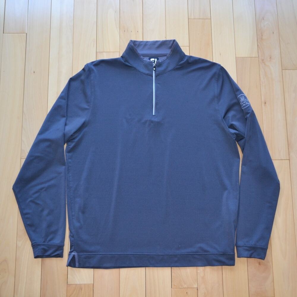 FootJoy Golf Quarter Zip Pull Over Size Large Gray Country Club